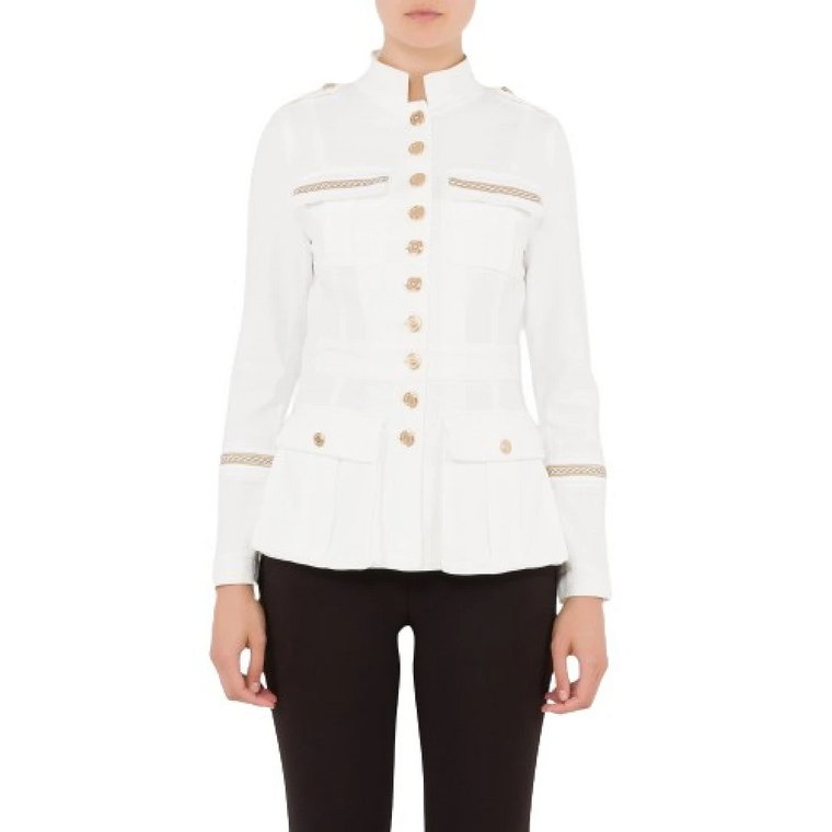 Ivory Kurtka Jeansowa Elisabetta Franchi