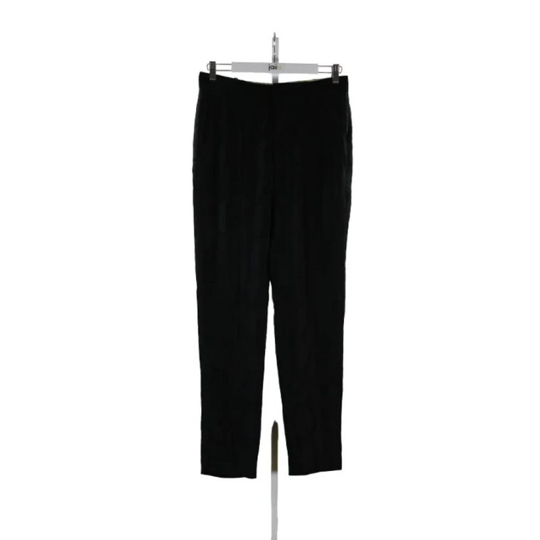Czarne Jedwabne Spodnie - Rozmiar 38 Isabel Marant Pre-owned