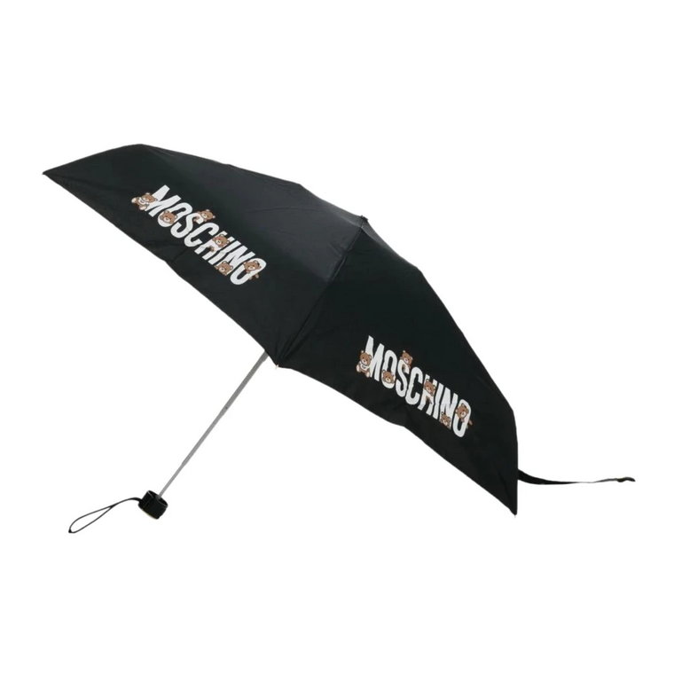 Kompaktowy parasol z jednolitym nadrukiem Moschino