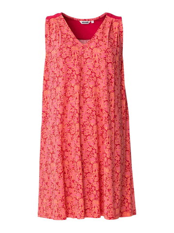 Indiska Letnia sukienka 'Donatella'  piaskowy / jasnoróżowy / czerwony