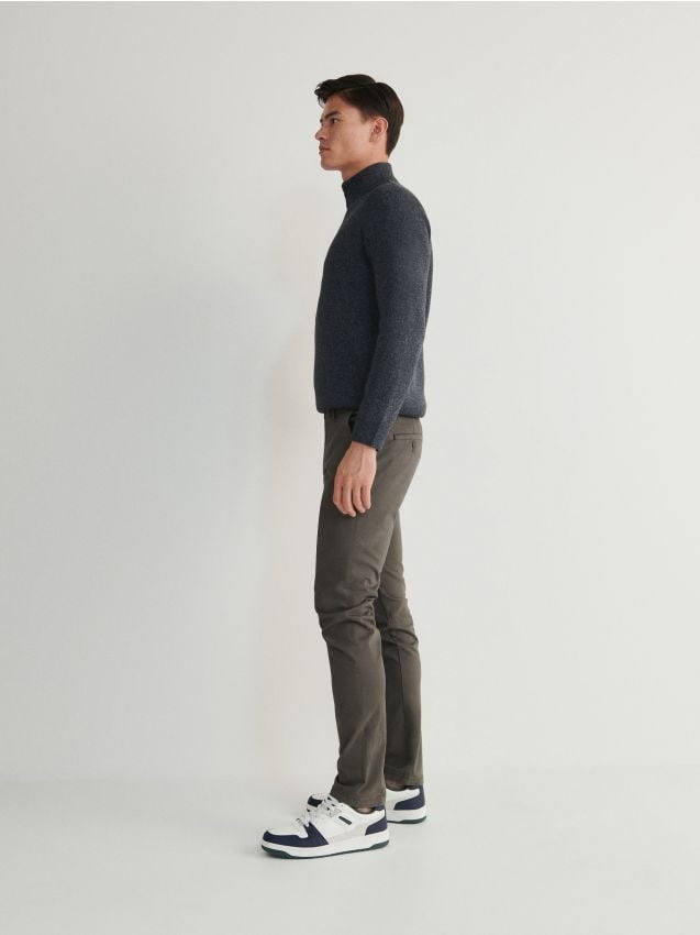 Reserved - Spodnie chino slim fit - ciemnoszary