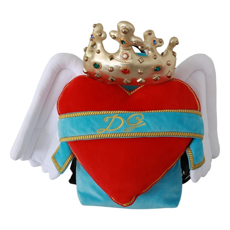 Plecak szkolny z sercem, skrzydłami i koroną Dolce & Gabbana
