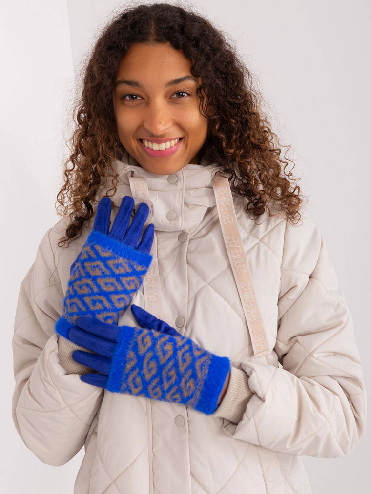 Rękawiczki kobaltowy ocieplenie