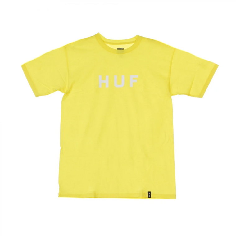 Essentials Logo Żółta Streetwear Koszulka HUF