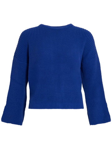 SASSYCLASSY Sweter oversize  królewski błękit