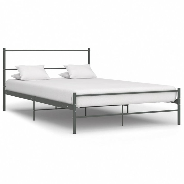 Rama łóżka, szara, metalowa, 120 x 200 cm kod: V-284686