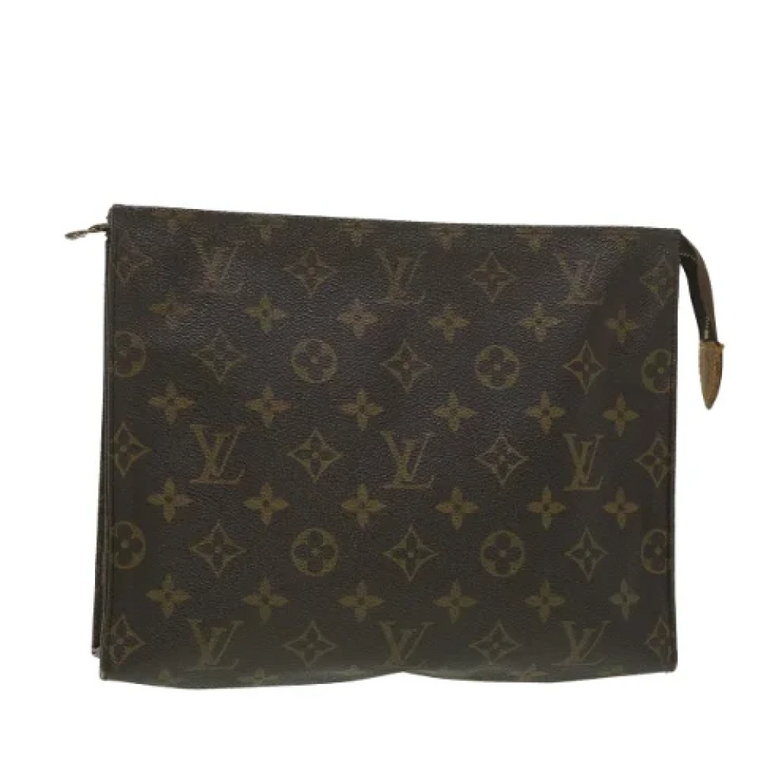 Używane Brązowe Kanwasowe Louis Vuitton Kieszonkowe WC Louis Vuitton Vintage