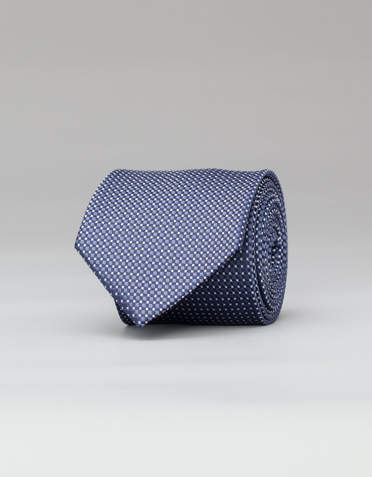 krawat classico niebieski mikrowzór 0006