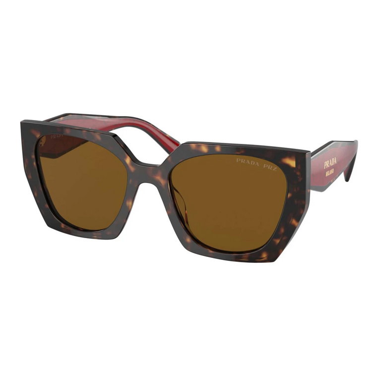 Monochromatyczne okulary przeciwsłoneczne w kolorze Havana Pink/Brown Prada