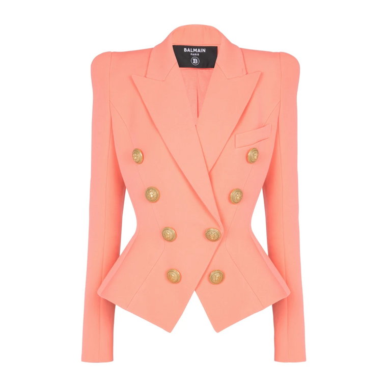 8-button cinched-waist jacket Balmain