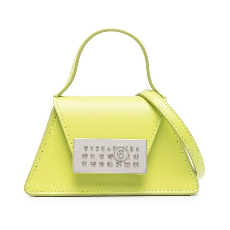 Limonkowa Skórzana Crossbody MM6 Maison Margiela