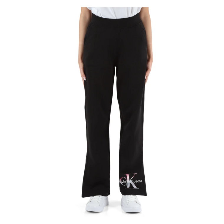 Bawełniane Sportowe Spodnie z Nadrukiem Logo Calvin Klein Jeans