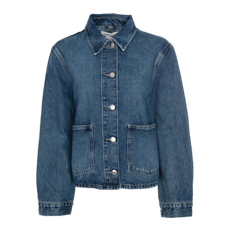 Denim Cardigan z Regular Fit Samsøe Samsøe