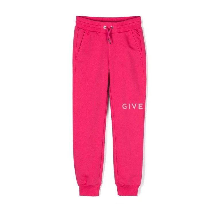 Stylowe Fuchsia Spodnie dresowe dla modnych dziewcząt Givenchy