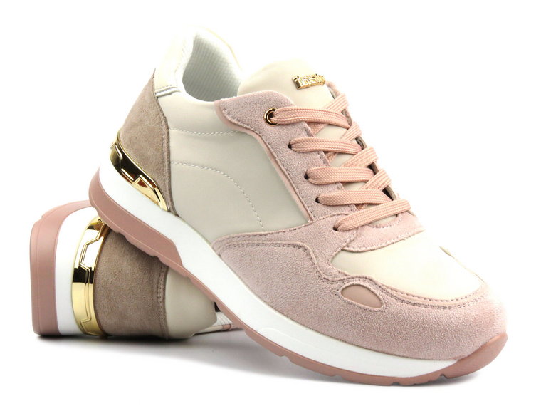 Sneakersy damskie na platformie - Inblu IN-364, różowe