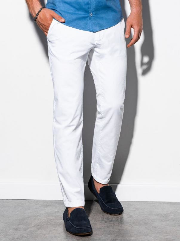 Spodnie męskie chino - białe V5 P894