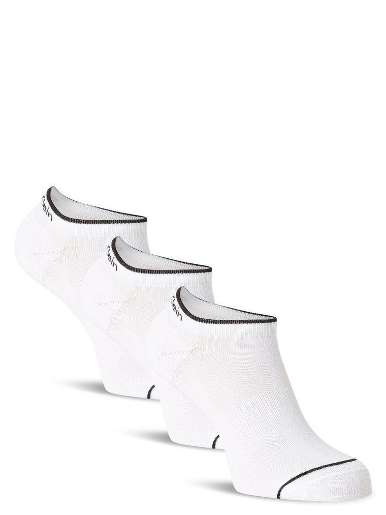 Calvin Klein - Damskie skarpety do obuwia sportowego pakowane po 3 szt., biały