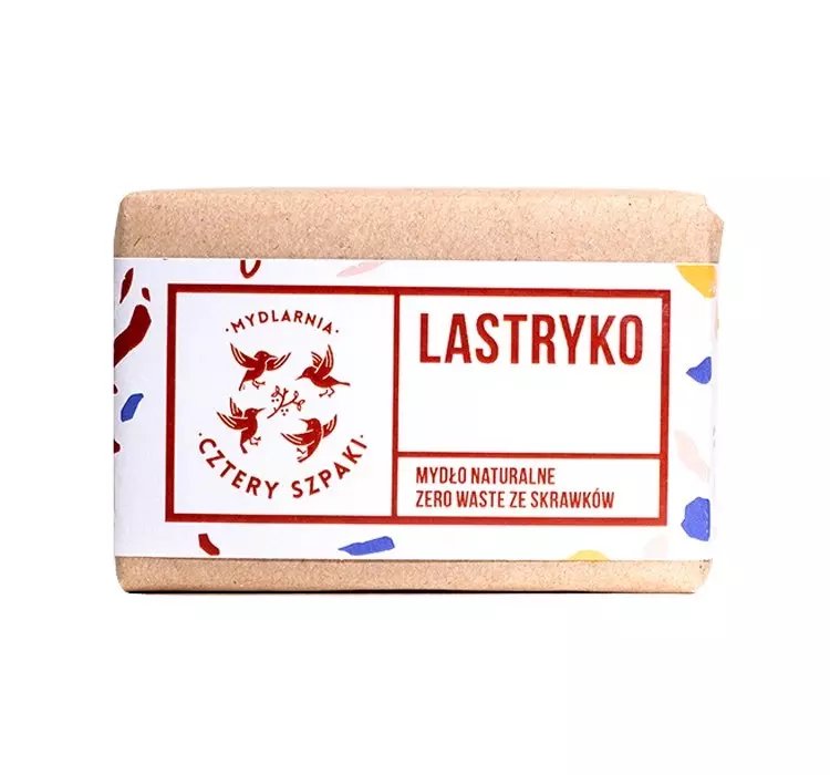 MYDLARNIA CZTERY SZPAKI MYDŁO NATURALNE ZERO WASTE ZE SKRAWKÓW LASTRYKO 110G