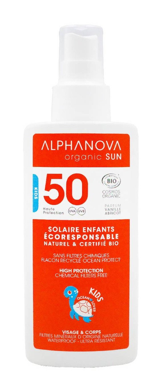 Alphanova Sun Kids Bio Spray przeciwsłoneczny SPF50 125 g