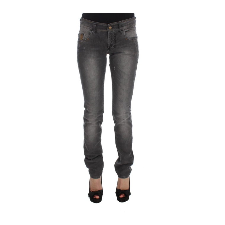 Szare Jeansy Slim Fit Stretch John Galliano