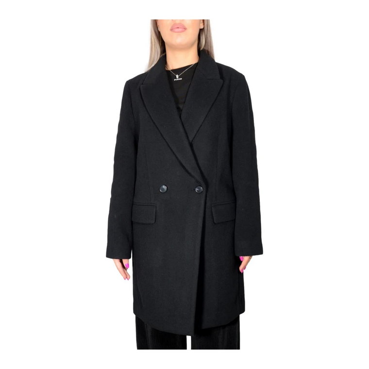 Luźny płaszcz damski w kolorze czarnym Hugo Boss