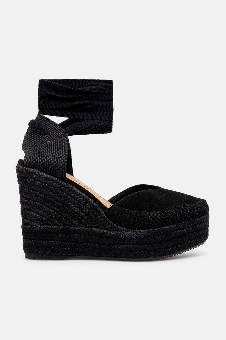 Answear Lab espadryle kolor czarny na koturnie