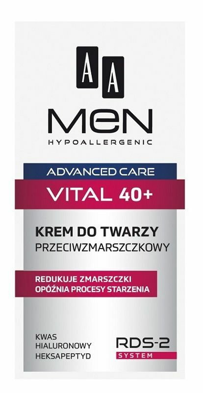 AA Men Advanced Care 40+ Vital - krem do twarzy przeciwzmarszczkowy 50ml