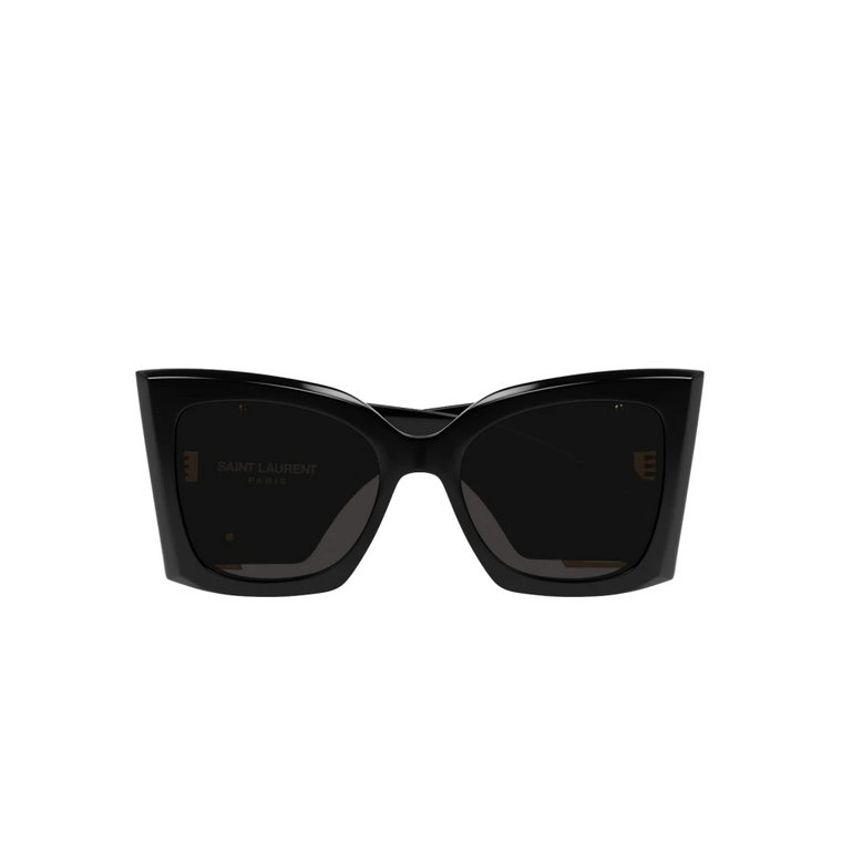 Eleganckie czarne okulary przeciwsłoneczne w stylu oversized cateye Saint Laurent