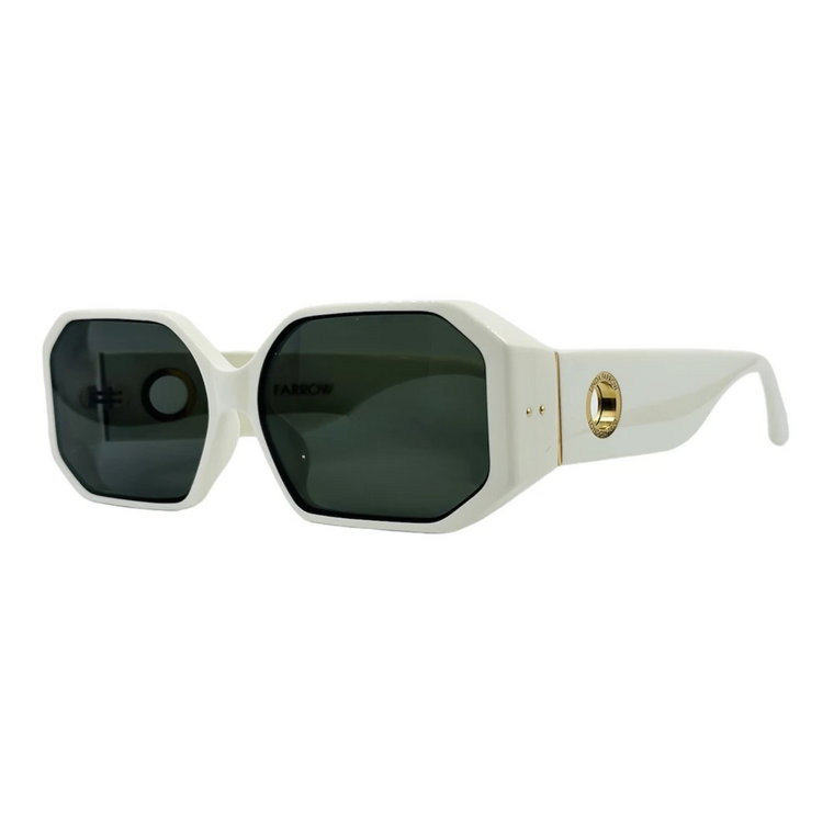 Okulary przeciwsłoneczne Bailey - Biało-zielona ochrona UV Linda Farrow