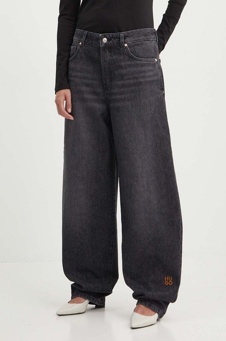 HUGO jeansy damskie high waist 50519897