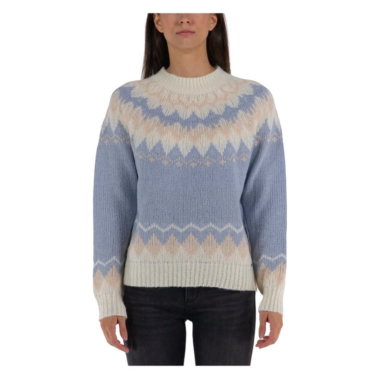 Sweter z geometrycznym wzorem Fracomina