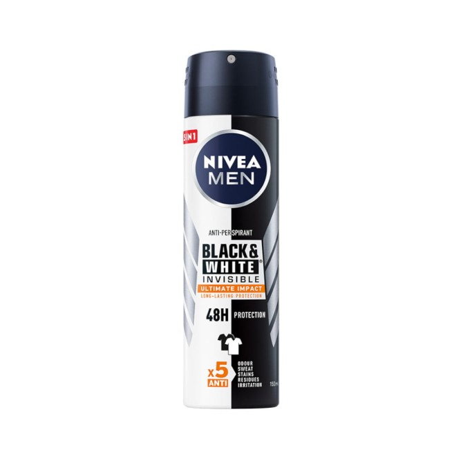 Nivea Men Black&White Invisible Ultimate Impact antyperspirant spray 150ml