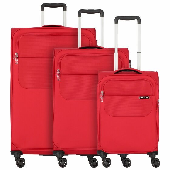 March15 Trading Carter Zestaw walizek na 4 kółkach 3szt. red