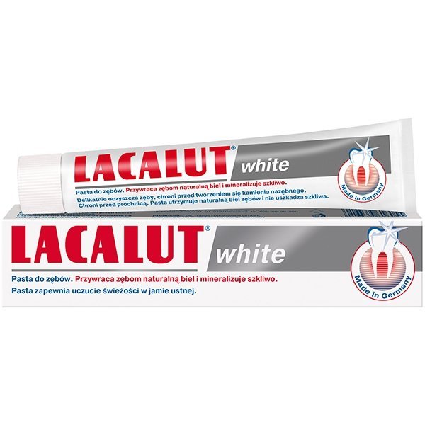 Lacalut, White, pasta do zębów przywracająca naturalną biel, 75 ml