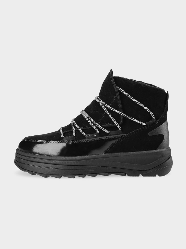 Buty zimowe śniegowce SNOWDROP z membraną damskie - czarne