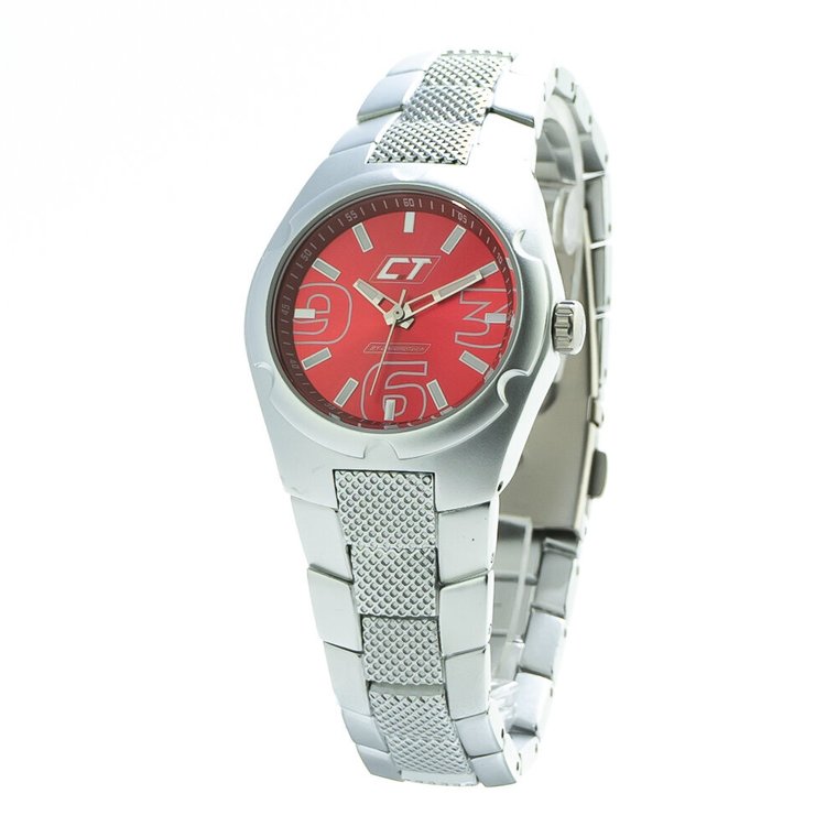 Zegarek CHRONOTECH CC7039L-04M. Kwarcowy, Kolor czerwony. Kobieta.