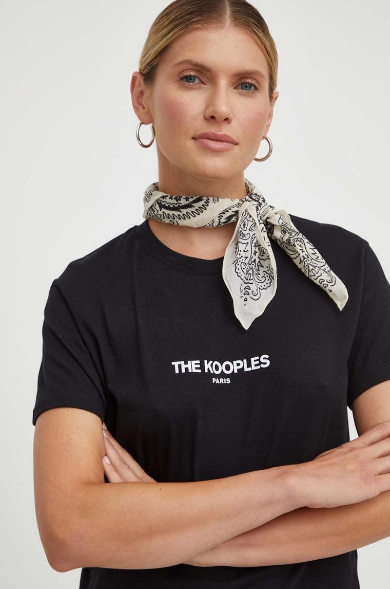 The Kooples t-shirt bawełniany kolor czarny