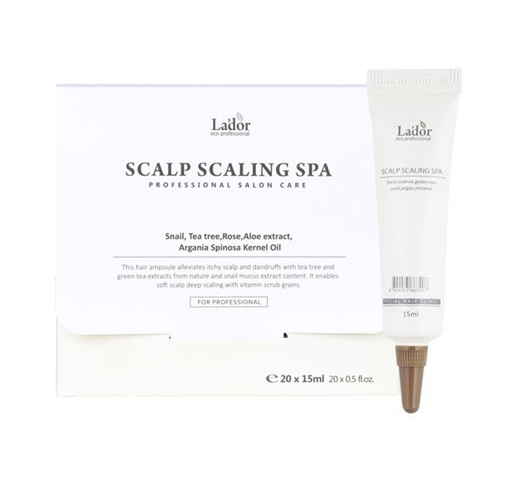 LA'DOR SCALP SCALING SPA ŁAGODZĄCA ODŻYWKA DO SKÓRY GŁOWY AMPUŁKA 20x15G