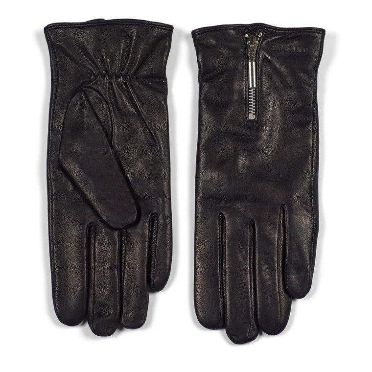Czarne Skórzane Rękawiczki dla Kobiet Howard London