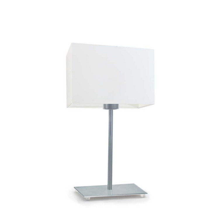 Lampka nocna LYSNE Amalfi, 60 W, E27, biała/srebrna, 40x20 cm