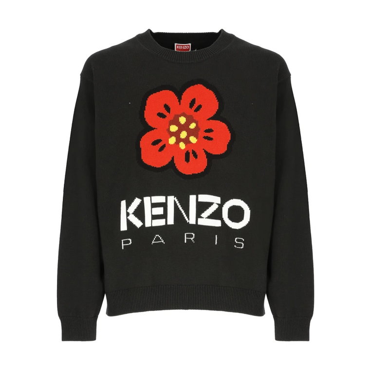 Czarny Sweter z Logo Boke Flower Kenzo