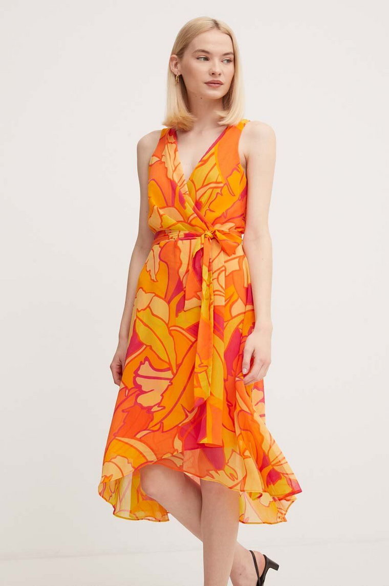 Joseph Ribkoff sukienka kolor pomarańczowy mini rozkloszowana 242015