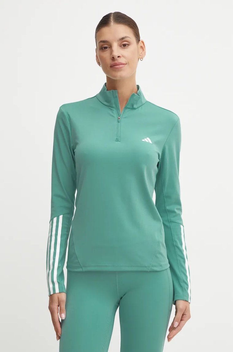 adidas Performance bluza treningowa Hyperglam kolor turkusowy z nadrukiem IX3228