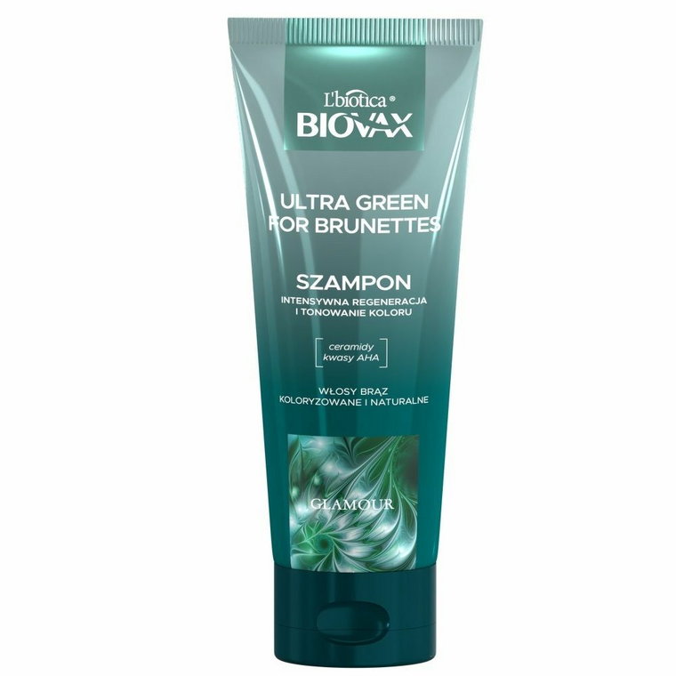 Biovax Glamour Ultra Green for Brunettes Szampon regenerujący do włosów i skóry głowy 200 ml