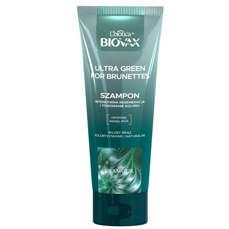 Biovax Glamour Ultra Green For Brunettes Szampon Regenerujący do włosów i Skóry Głowy