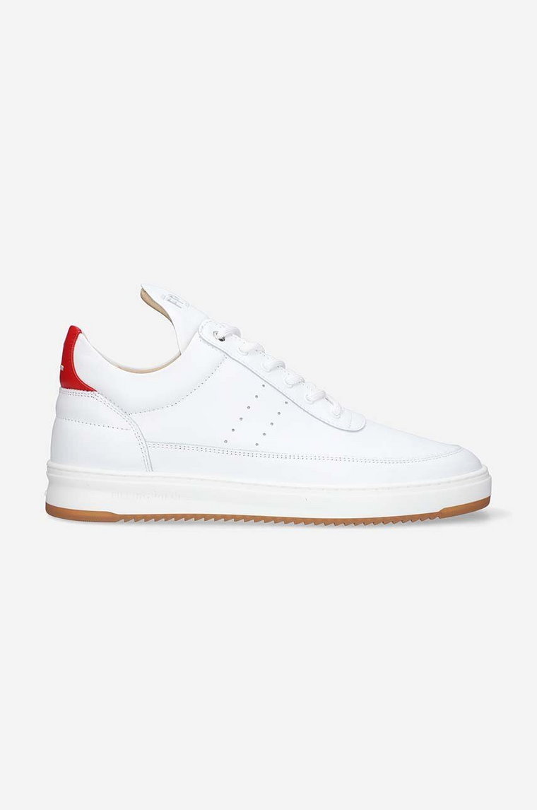 Filling Pieces sneakersy skórzane Low Top Bianco kolor biały 10127791929