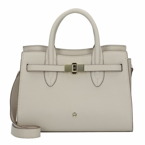 AIGNER Farah Torba na ramię M Skórzany 28 cm pearl white