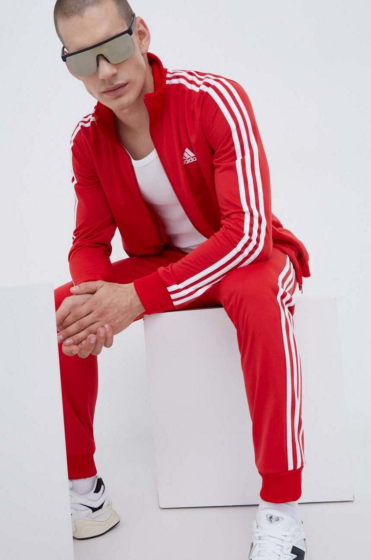 adidas dres Essentials męski kolor czerwony IJ6056