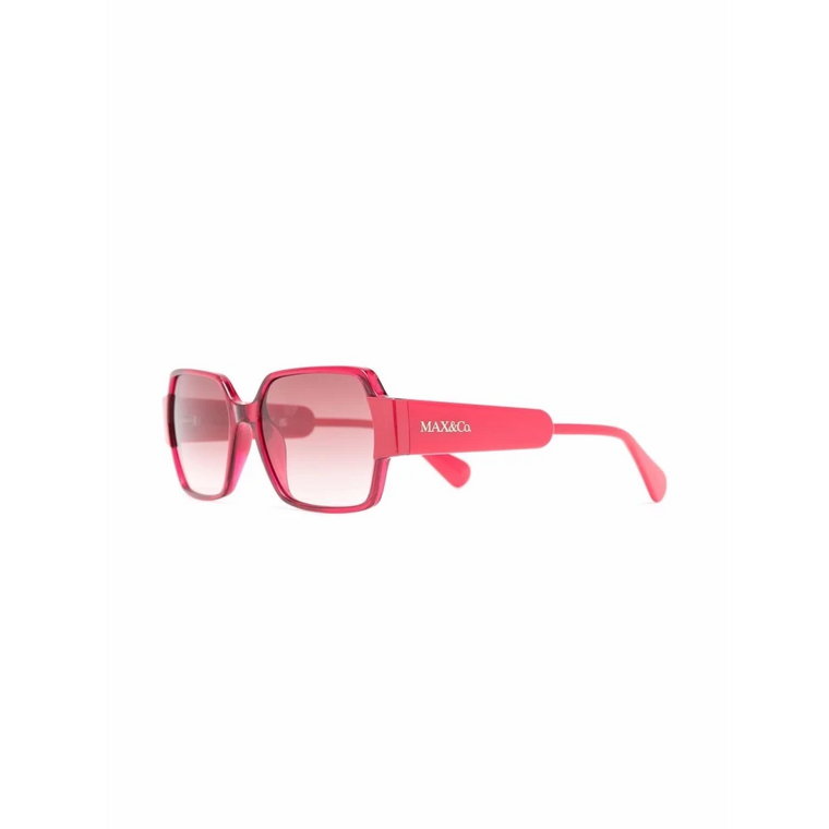 Czerwone okulary przeciwsłoneczne, stylowe i wszechstronne Max & Co