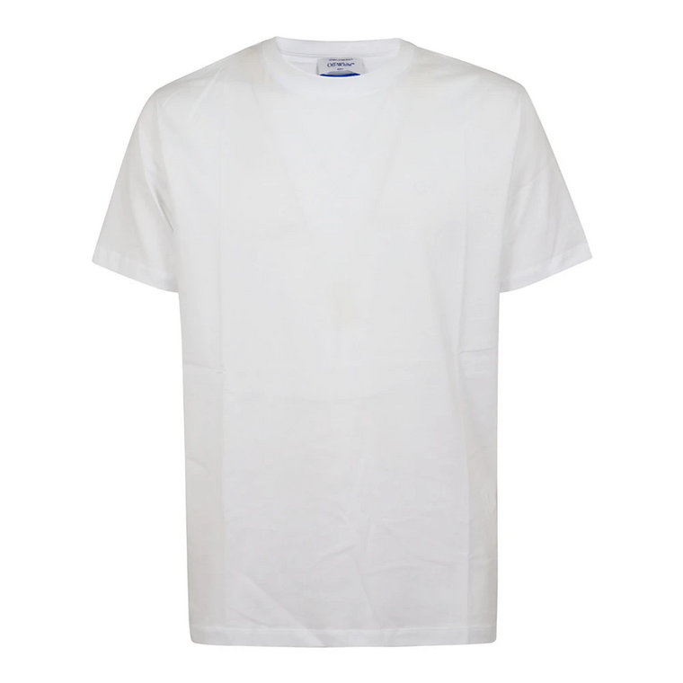 Haftowany Obcisły Biały T-shirt Off White